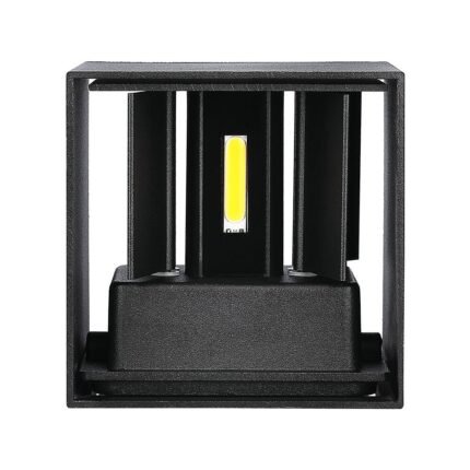 5W Lampă de Perete Cip Bridglux Corp Negru Pătrat IP65 3000K