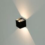 5W Lampă de Perete Cip Bridglux Corp Negru Pătrat IP65 3000K - Image 2