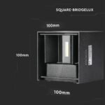 5W Lampă de Perete Cip Bridglux Corp Negru Pătrat IP65 3000K - Image 4