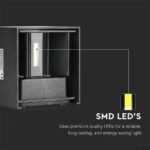 5W Lampă de Perete Cip Bridglux Corp Negru Pătrat IP65 3000K - Image 5