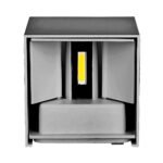 5W Lampă de Perete Cip Bridglux Corp Gri Pătrat IP65 3000K