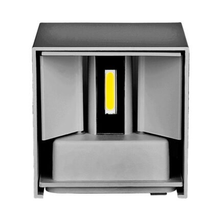 5W Lampă de Perete Cip Bridglux Corp Gri Pătrat IP65 3000K