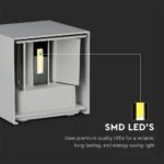 5W Lampă de Perete Cip Bridglux Corp Gri Pătrat IP65 3000K - Image 5