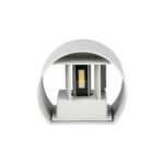 5W Lampă de Perete cu Cip Bridglux Corp Alb Rotund IP65 3000K