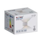 5W Lampă de Perete cu Cip Bridglux Corp Alb Rotund IP65 3000K - Image 3