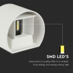 5W Lampă de Perete cu Cip Bridglux Corp Alb Rotund IP65 3000K - Image 5
