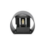6W Lampă de Perete Cip Bridglux Corp Negru Rotund IP65 4000K