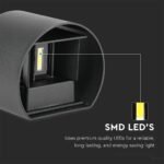 6W Lampă de Perete Cip Bridglux Corp Negru Rotund IP65 4000K - Image 5