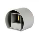 6W Lampă de Perete Cip Bridglux Corp Gri Rotund IP65 4000K