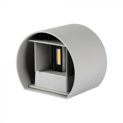 6W Lampă de Perete Cip Bridglux Corp Gri Rotund IP65 4000K