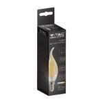 Bec LED 4W Filament E14 Amber Cover Lumâmare 2200K - Image 2