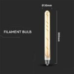 Bec LED 5W T30 E27 Filament Amber 2200K - Image 3