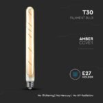 Bec LED 5W T30 E27 Filament Amber 2200K - Image 4
