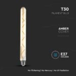 Bec LED 7W T30 E27 Filament Amber 2200K - Image 4