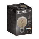 Bec LED 4W Filament  E27 G95 Amber 2200K - Image 2