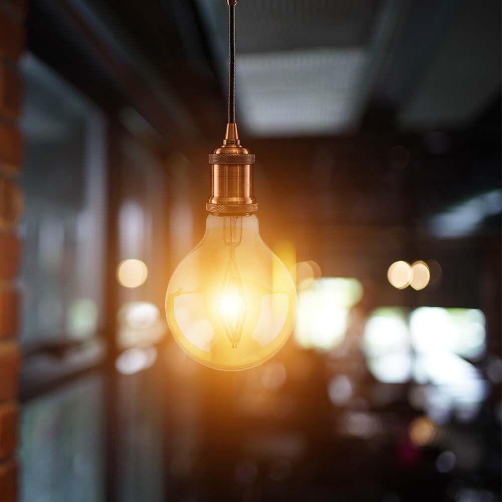 Bec LED 4W Filament E27 G80 Amber Cover 1800K