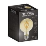 Bec LED 4W Filament E27 G80 Amber Cover 1800K - Image 2