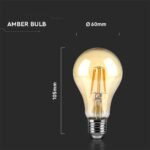 Bec LED 10W E27 Filament Chihlimbar Cover 2200K - Image 3
