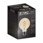 Bec LED 5W Filament E27 G95 Amber 1800K - Image 2