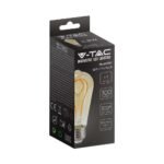 Bec LED 4.8W Filament E27 ST64 Amber Cover Lung 1800K - Image 2
