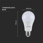 Bec LED 8.5W E27 A60 Thermoplastic 6500K - Image 3