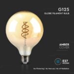 Bec LED 6W Filament E27 G125 Amber 1800K - Image 4