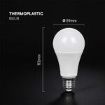 Bec LED Cip CREE 10.5W E27 A60 Termoplastic 4000K - Image 4