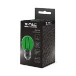 Bec LED 2W Filament E27 G45 Verde - Image 2