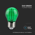 Bec LED 2W Filament E27 G45 Verde - Image 4