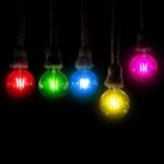 Bec LED 2W Filament E27 G45 Roâșu