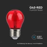 Bec LED 2W Filament E27 G45 Roâșu - Image 4
