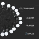 Ghirlandă LED 10m 20 Becuri 3000K - Image 4