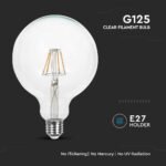Bec LED 12.5W Filament E27 G125 Clar 3000K - Image 5