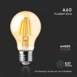 Bec LED 12W Filament E27 A60 Amber Cover 2200K - Image 4