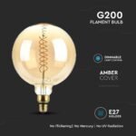Bec LED 8W Filament G200 Dimabil 1800K - Image 5