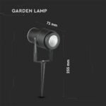 12W LED Lampă de Grădina cu Țep Corp Negru 4000K - Image 5