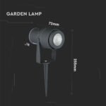 12W LED Lampă de Grădina cu ȚepCorp Gri 3000K - Image 5