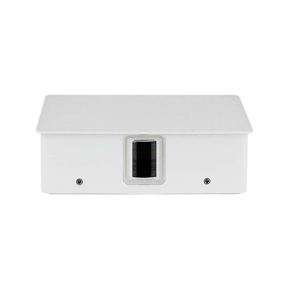 4W LED Lumină de Perete Corp Alb Pătrat 3000K IP65