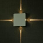 4W LED Lumină de Perete Corp Alb Pătrat 3000K IP65 - Image 2
