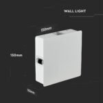 4W LED Lumină de Perete Corp Alb Pătrat 3000K IP65 - Image 4
