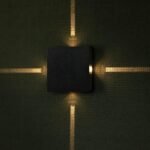 4W Lampă de Perete LED Corp Negru Pătrat 3000K IP65 - Image 2