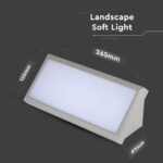 12W LED Lampă LED Exterior Soft Light-Medium 6500K Corp Gri IP65 - Image 3