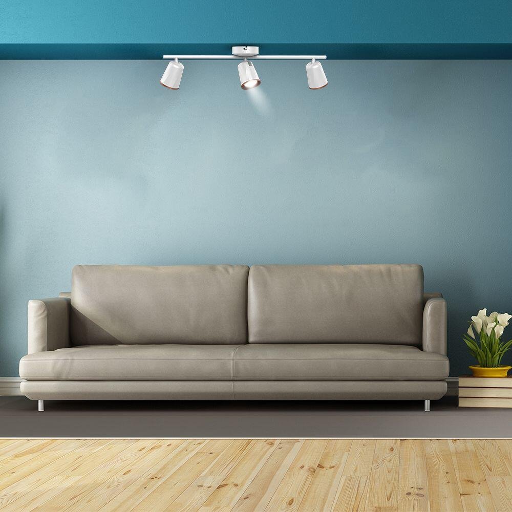18W LED Lumină de Perete Trei Capete 3000K Alb