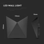 5W LED Lumină de Perete Corp Negru IP65 4000K - Image 4