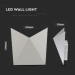 5W Lampă de Perete LED Corp Gri IP65 4000K - Image 2