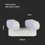 12W Lampă de Perete Ajustabil Corp Alb 3000K - Image 4