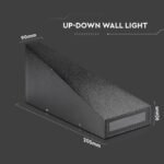 6W Lumină de Perete LED Corp Negru IP65 3000K - Image 5