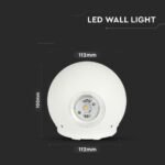 4W Lumină de Perete LED Corp Alb Rotund IP65 3000K - Image 4