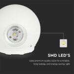 4W Lumină de Perete LED Corp Alb Rotund IP65 3000K - Image 5