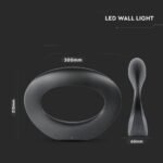 9W Lumină de Perete LED Corp Negru 3000K - Image 4